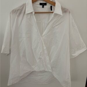 Theory white Button-Up Blouse